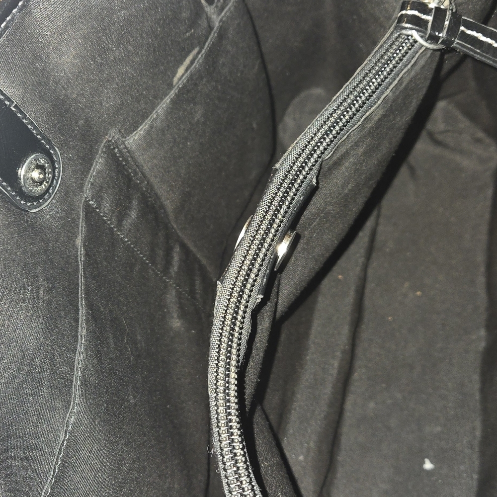 Coach Black and Gray Monogram Tote - Picture 3 of 5